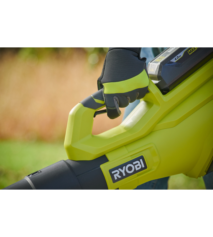 Soffiatore a batteria con turbina jet ryobi "ry36blb-140"  36v, batteria da 4ah inclusa